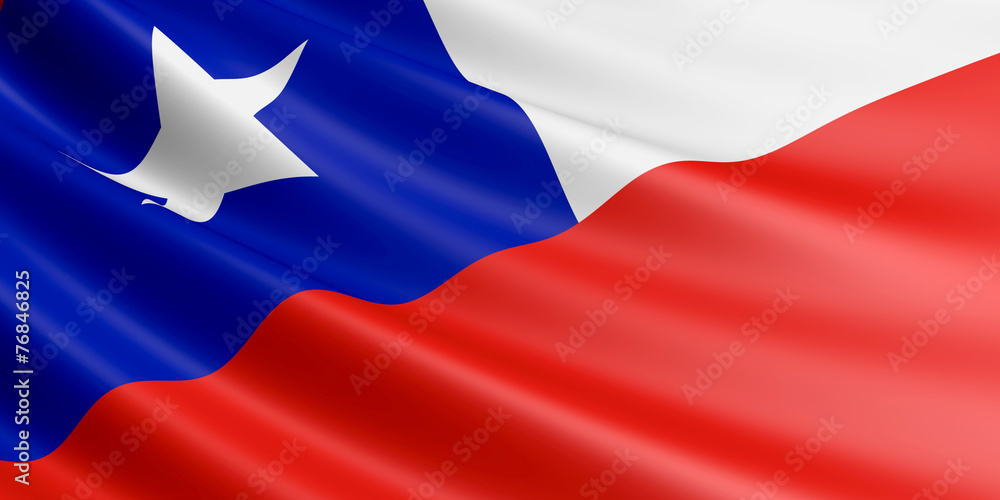 Naklejka premium Chile flag.