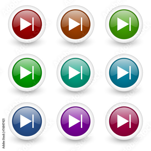 next colorful web icons vector set