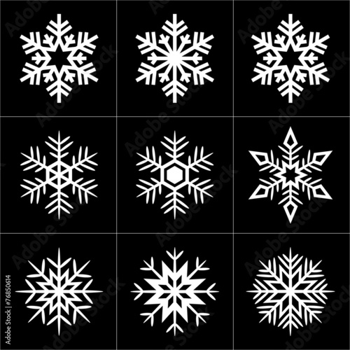 Snowflakes set