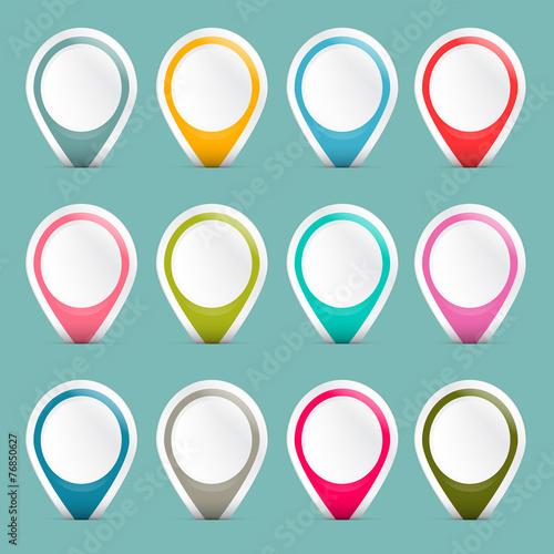 Free Download Empty Colorful Retro Paper Labels Set - GFXLoad