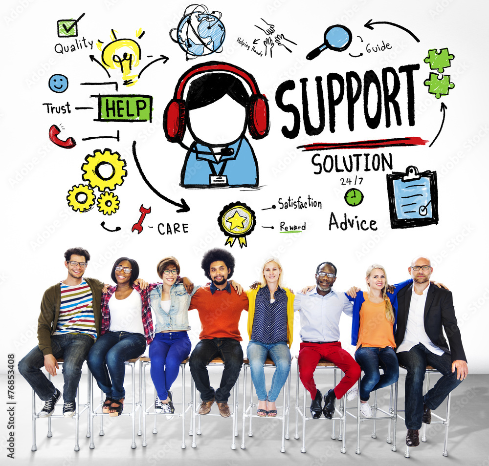 Support Solution Advice Help Care Satisfaction Concept