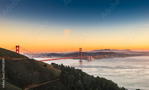 Golden Gate Bridge During Sunset