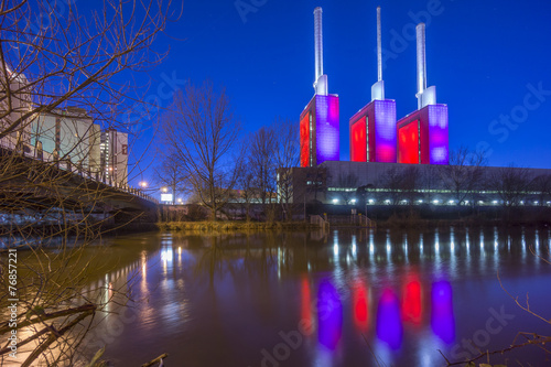 Hannover-Linden Power Plant at evening