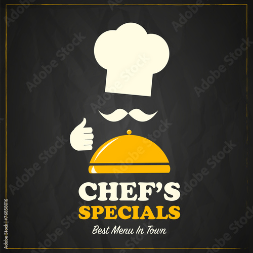 Restaurant menu retro flyer design