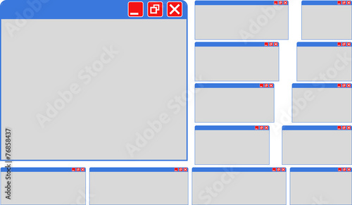 set of isolated windows