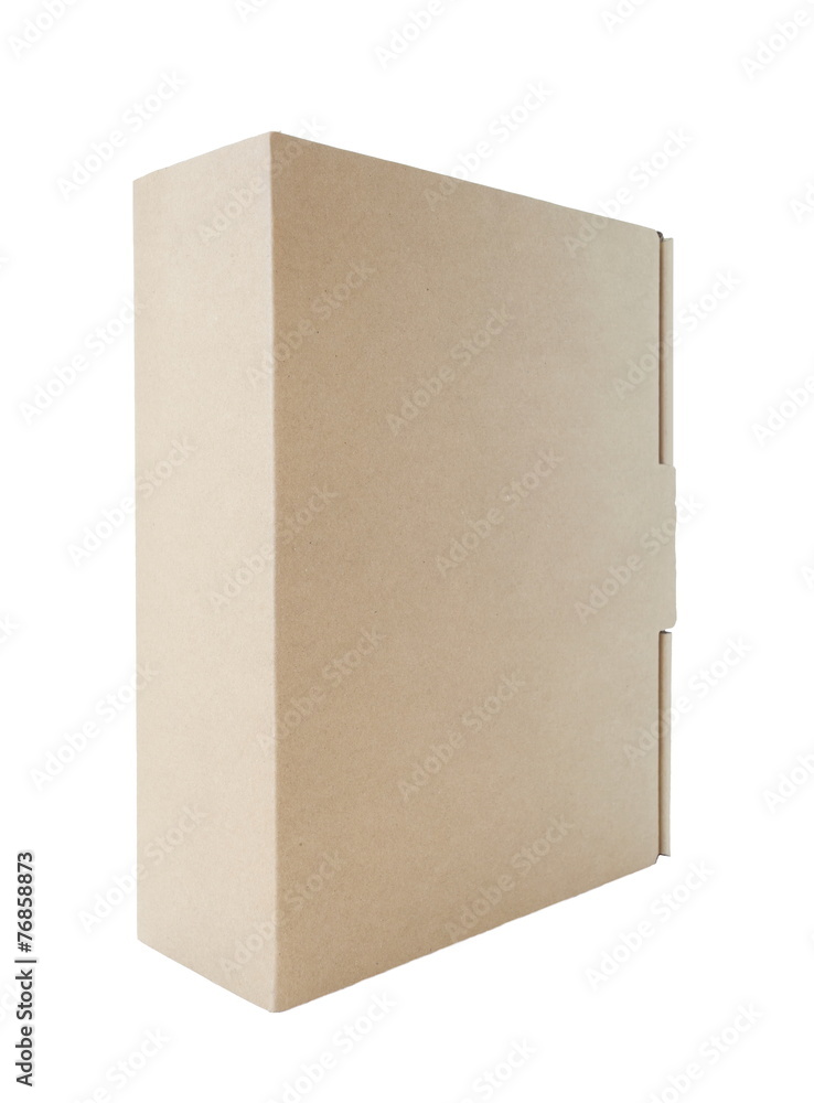 brown box paper isolated on a white background brown box paper isolated on a white background