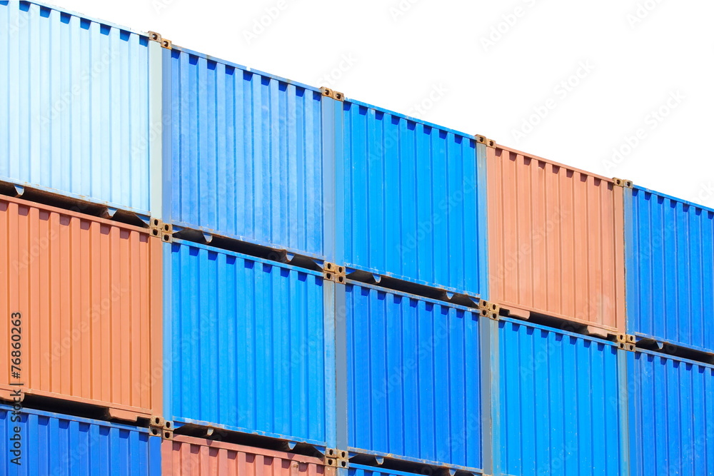 Stack of Shipping cargo container at dockyard Stack of Shipping cargo container at dockyard