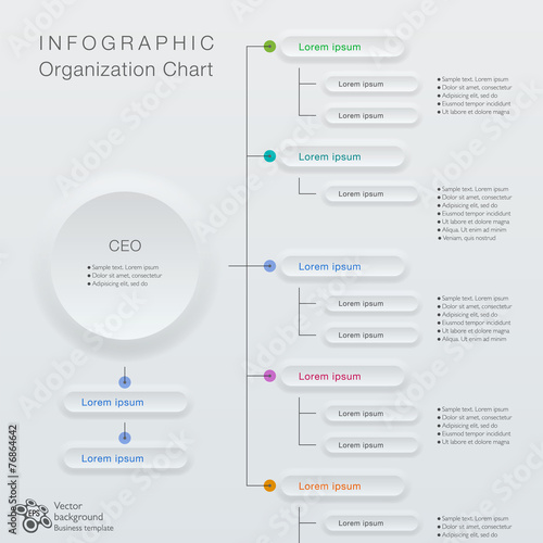 Infographics Vector Background #Organization Chart
