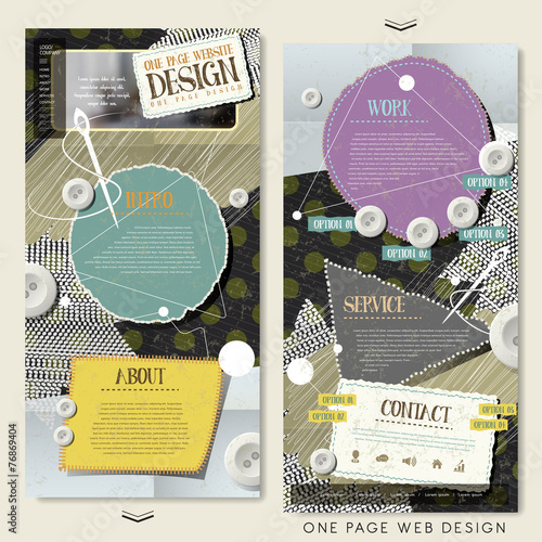 sewing concept one page website design