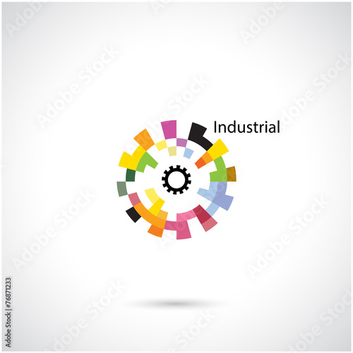 Creative circle abstract vector logo design template.