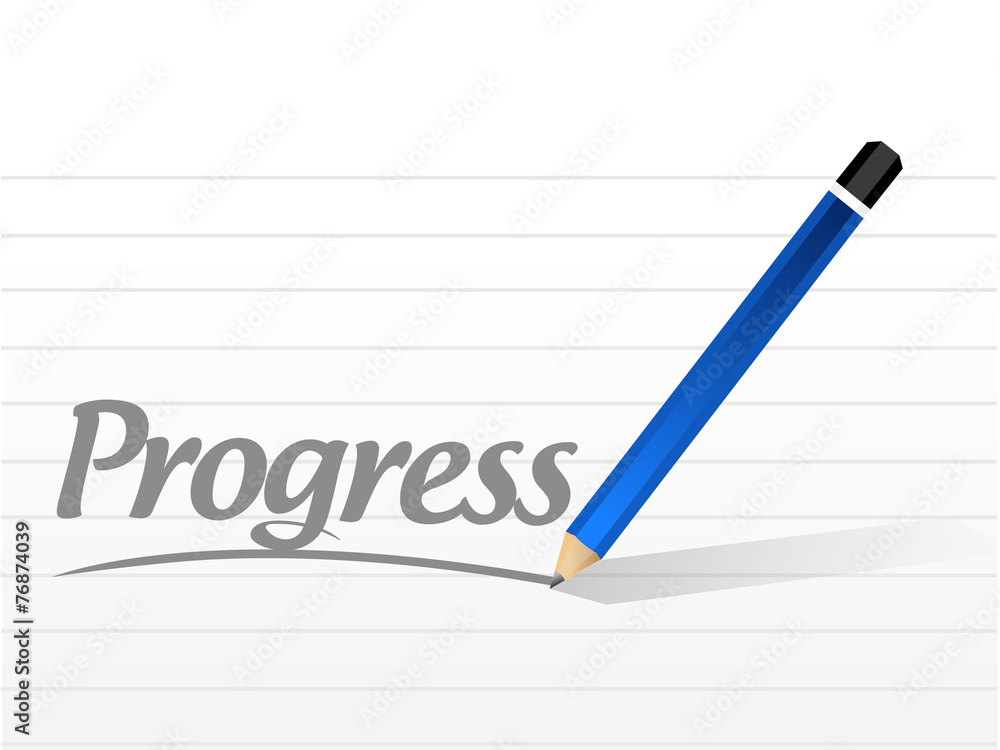 progress message sign illustration design progress message sign illustration design