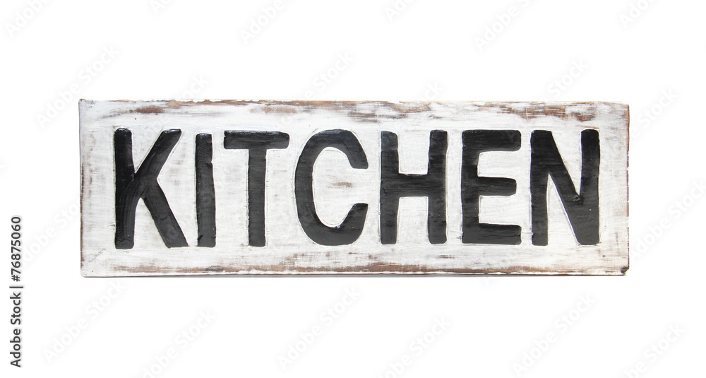 Fototapeta premium wooden sign isolated on a white background