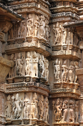 Khajuraho temples and their erotic sculptures, India
