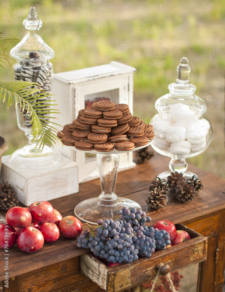 Dessert table for a wedding party