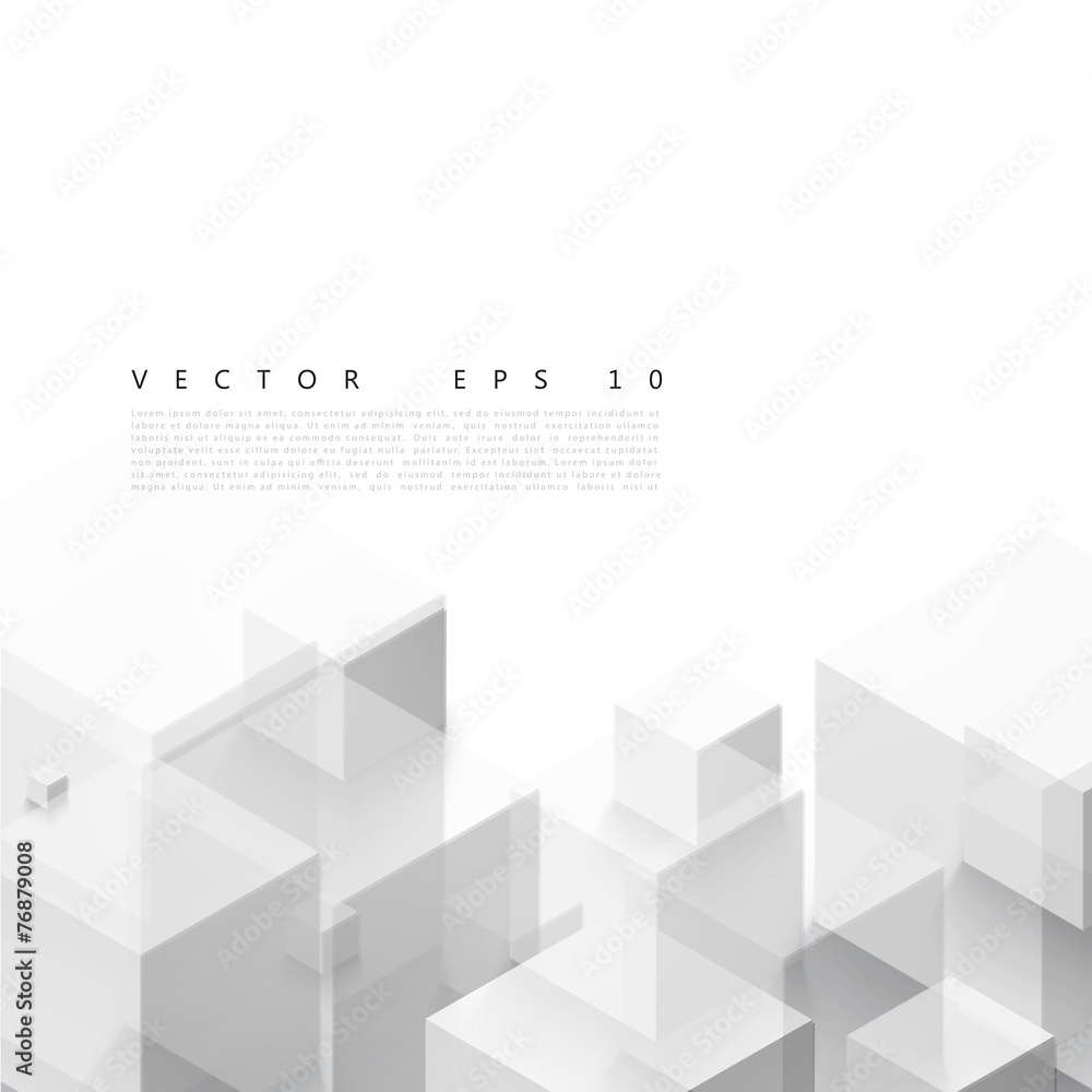 Vector Abstract geometric shape from gray cubes. Vector Abstract geometric shape from gray cubes.