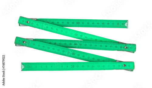 Carpenter's rule with centimeters numbers, isolated over white