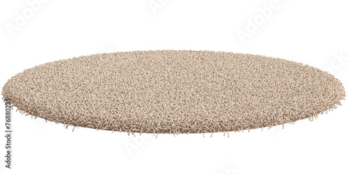 Round carpet isolated on white background photo