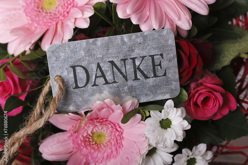 danke mit blumen