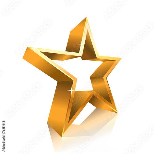 star contour made of gold