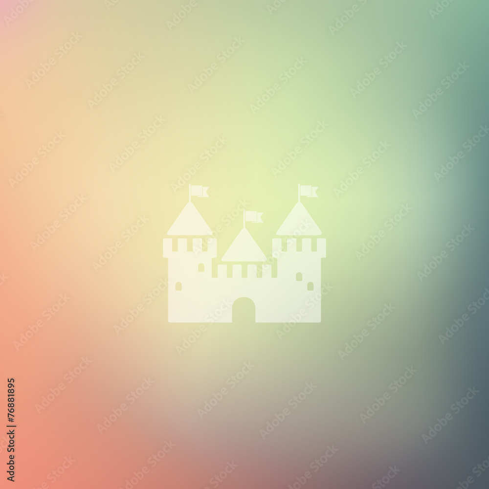fortress icon on blurred background