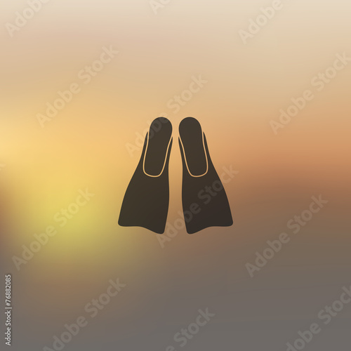 flipper icon on blurred background