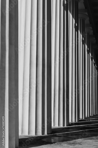 Abstract structure of grey columns-Vienna  Austria