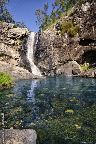 Waterfall in the gold coast hinterlands on the nsw border.