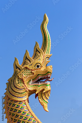 Dragon  Naga   Big snake statue in Temple