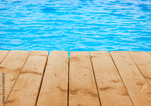 Canvas Print Poolside background