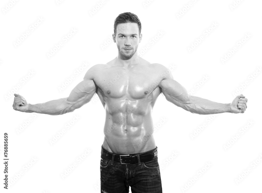 handsome young bodybuilder