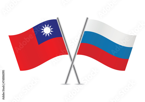 Russian and Taiwanese flags. Vector illustration. Free Download Russian and Taiwanese flags. Vector illustration. - GFXLoad