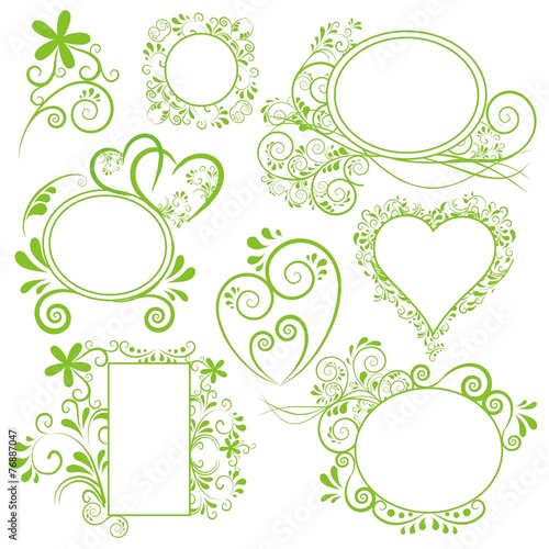 Set mit Ornamenten