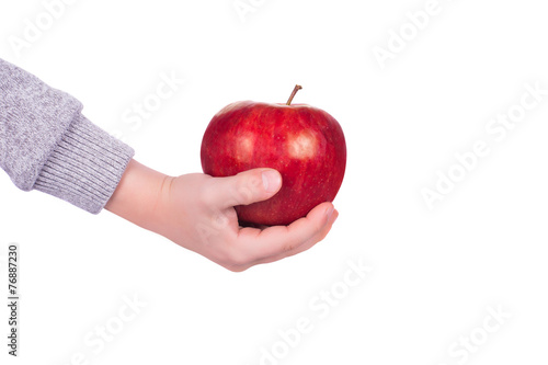Apple in hand