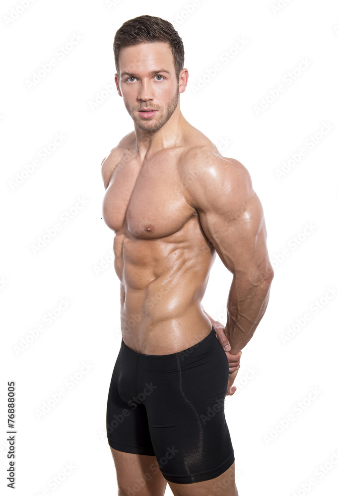 handsome young bodybuilder