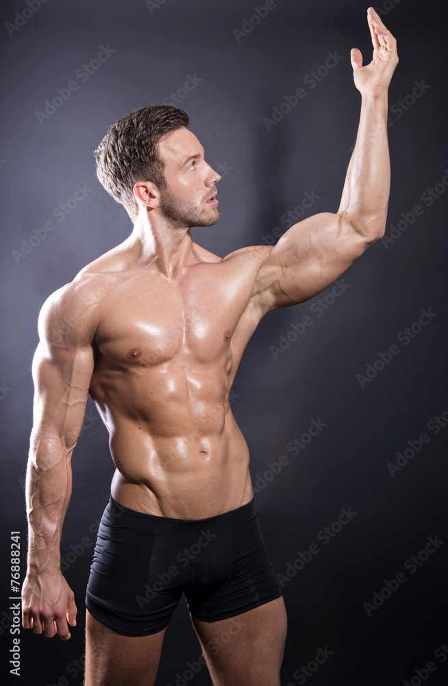 handsome young bodybuilder