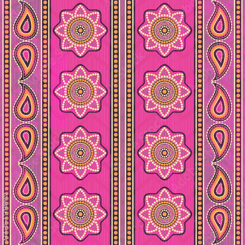 Ethnic fabric seamless pattern