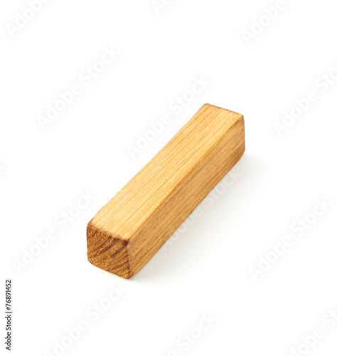 Capital block wooden letter isolated