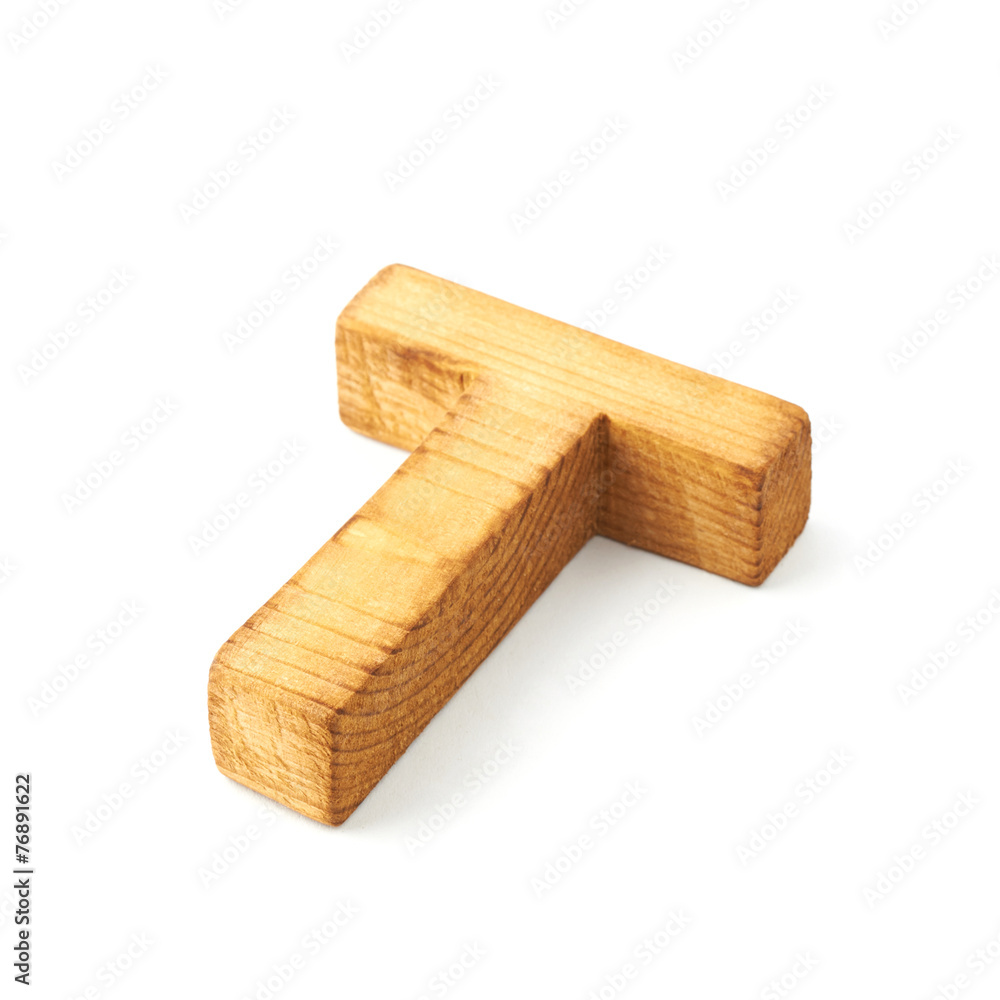 Capital block wooden letter isolated Capital block wooden letter isolated
