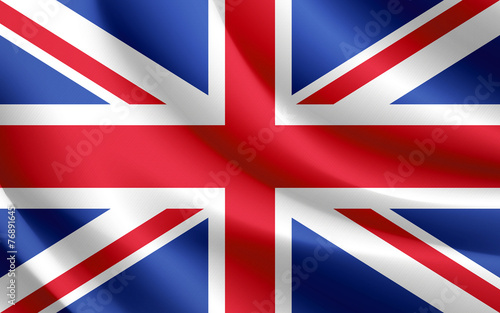 Union Jack Flag waving vector