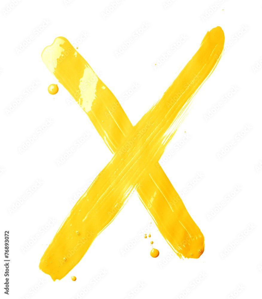 Naklejka premium Letter made with the paint strokes