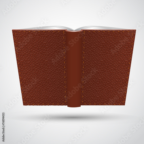 Open leather book