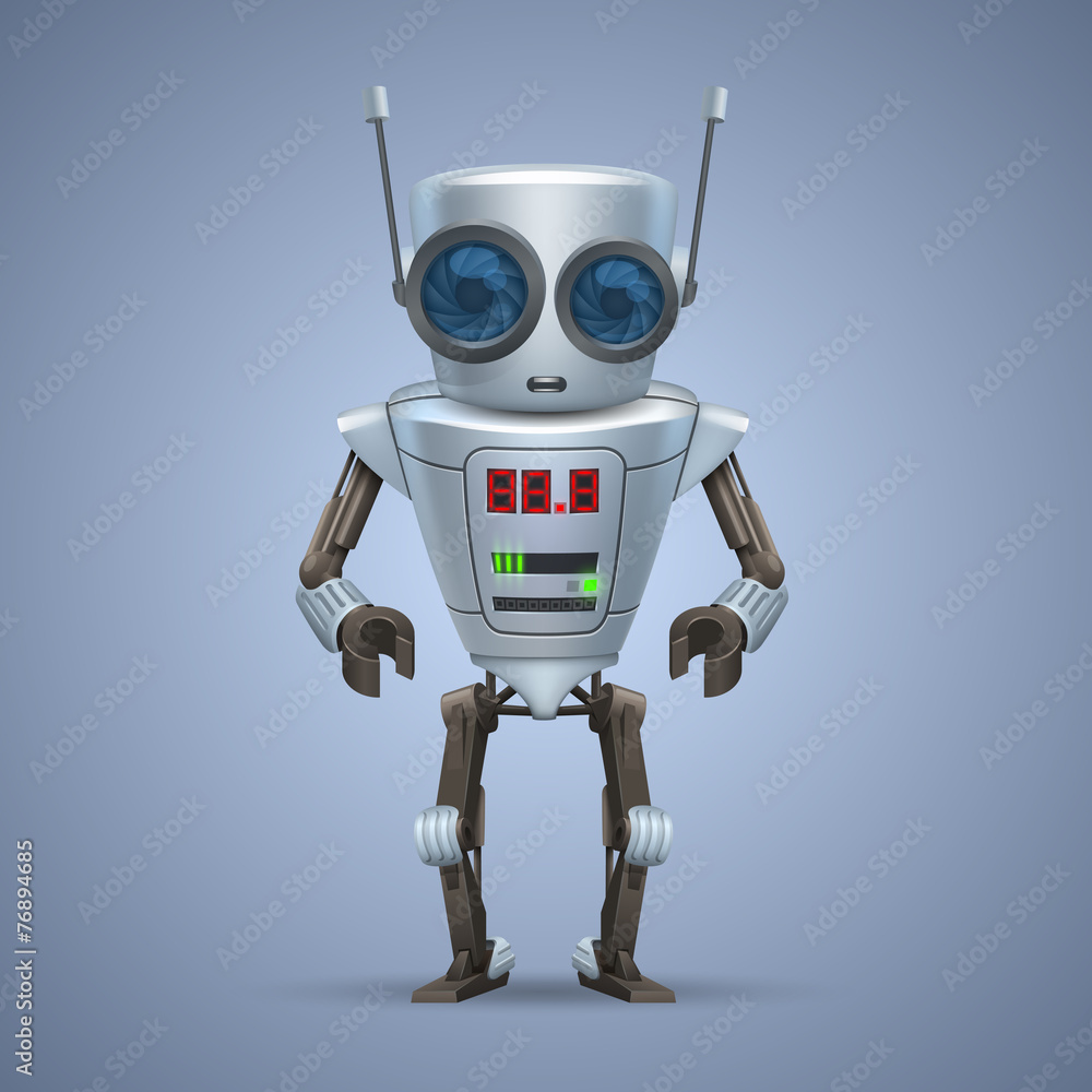 Vector metal robot. Vector metal robot.
