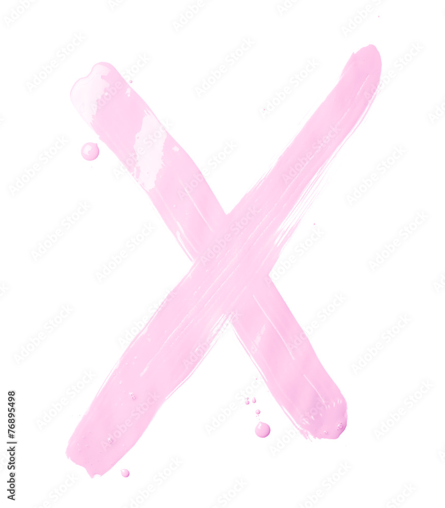 Letter made with the paint strokes Letter made with the paint strokes