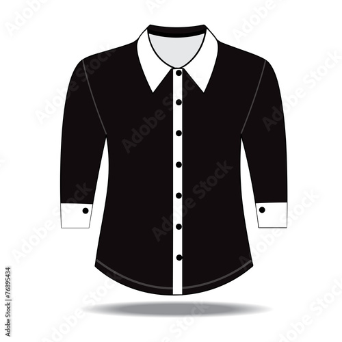 Blank shirt with long sleeves template for men