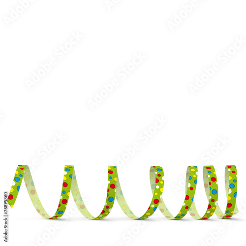 Luftschlange, Papierschlange, Karneval, Grußkarte, Spirale, grün