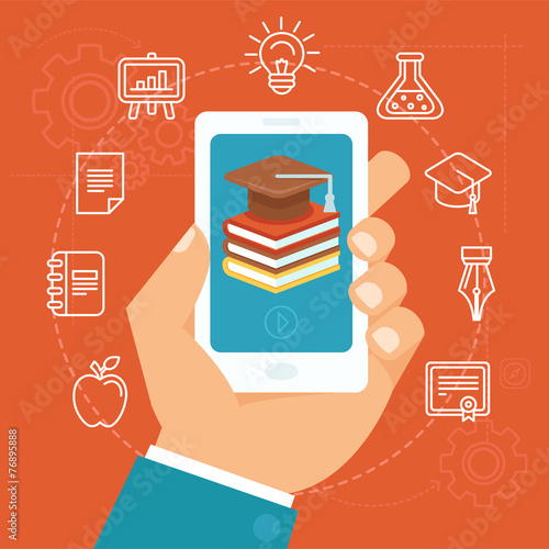 Vector online education concept