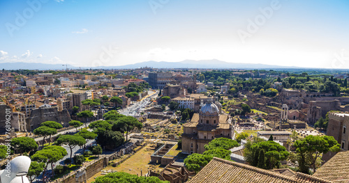 ancient ruins of roman forum in Rome, Lazio, Italy © pavel068