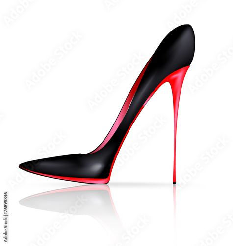 black red shoe photo