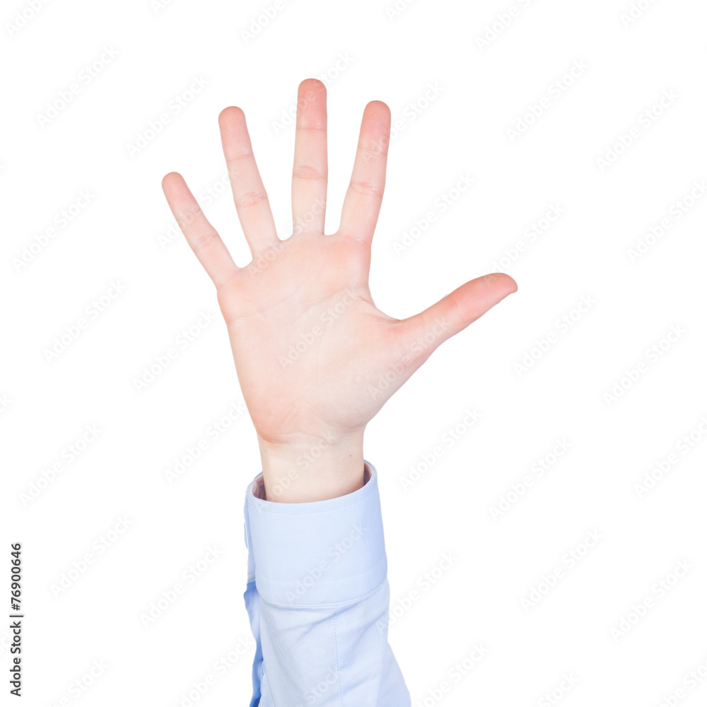 isolated female hand showing symbol isolated female hand showing symbol