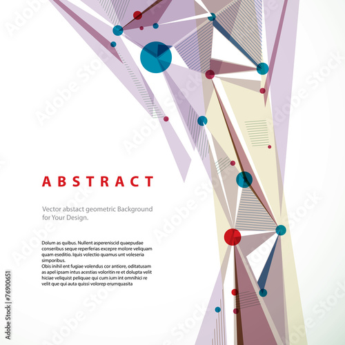 Vector abstract geometric background, contemporary style illustr